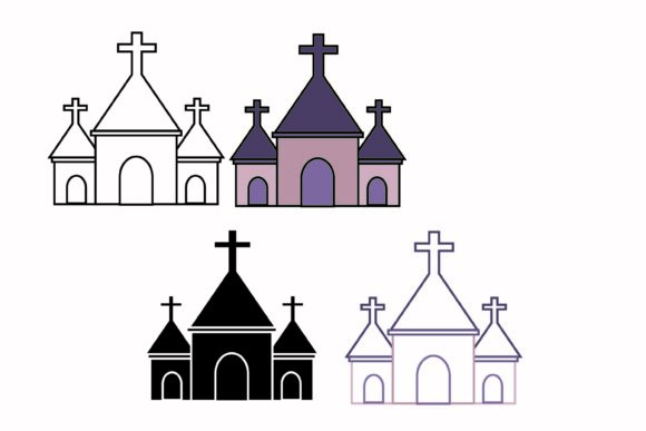 Christian Church Vector Icon-2: Graphics and Icons for Digital Sellers