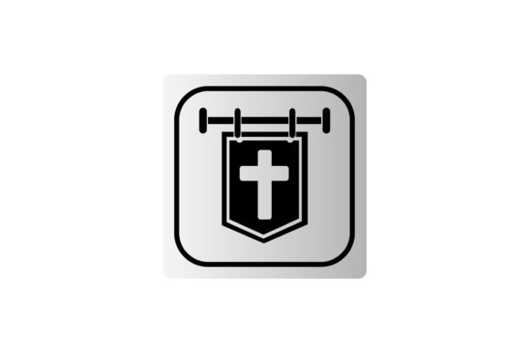 Christian Flag: Graphic Design Asset for Icons and Editorial Use