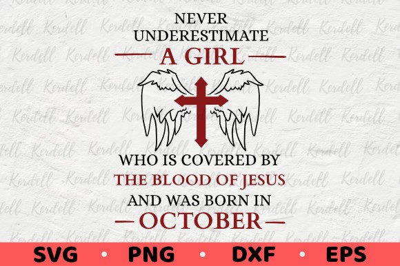 Girl Covered Blood Jesus and Born in October Graphics Review