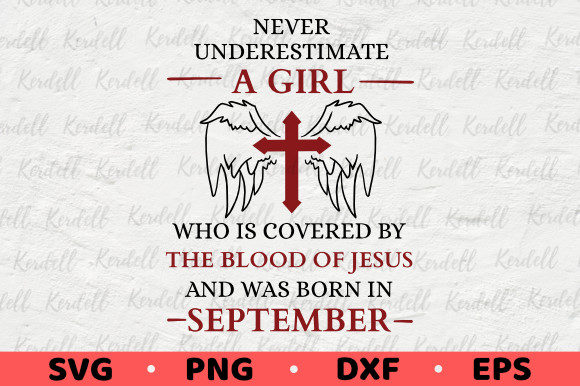 Girl Covered Blood Jesus and Born in September